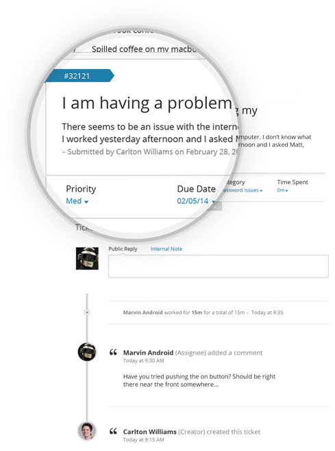 screenshot of Spiceworks Cloud Help Desk
